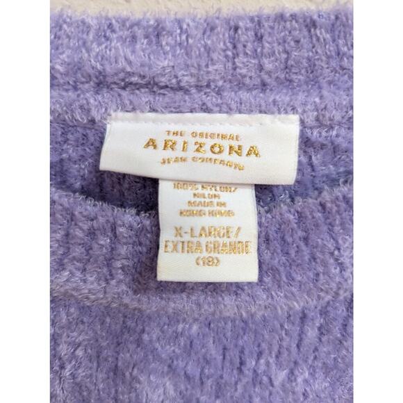 Super soft light purple chanille long sleeve sweater by Arizona size XL - Picture 2 of 7